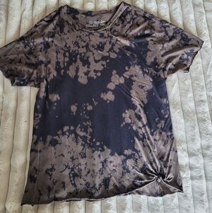 Affliction Black and Brown Tie-Dye Tee
